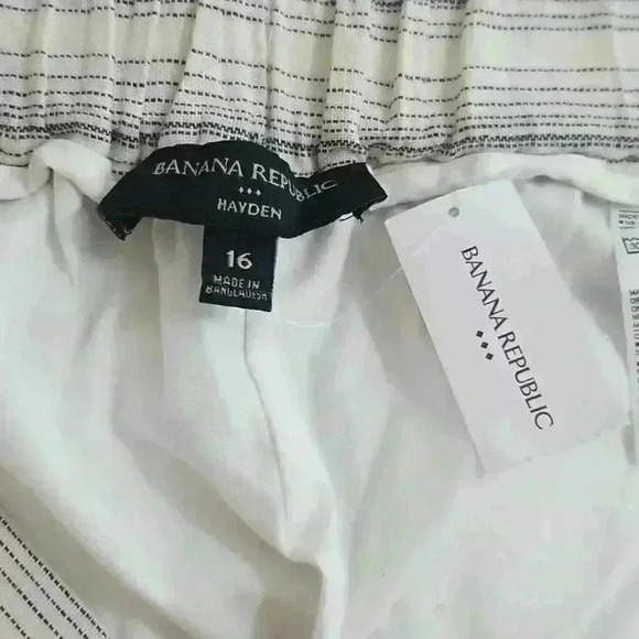 Banana Republic Linen Hayden Striped Pull On Pants - Picture 7 of 13